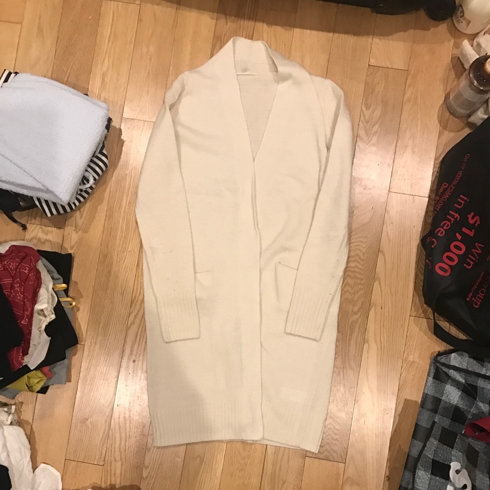 White long cardigan